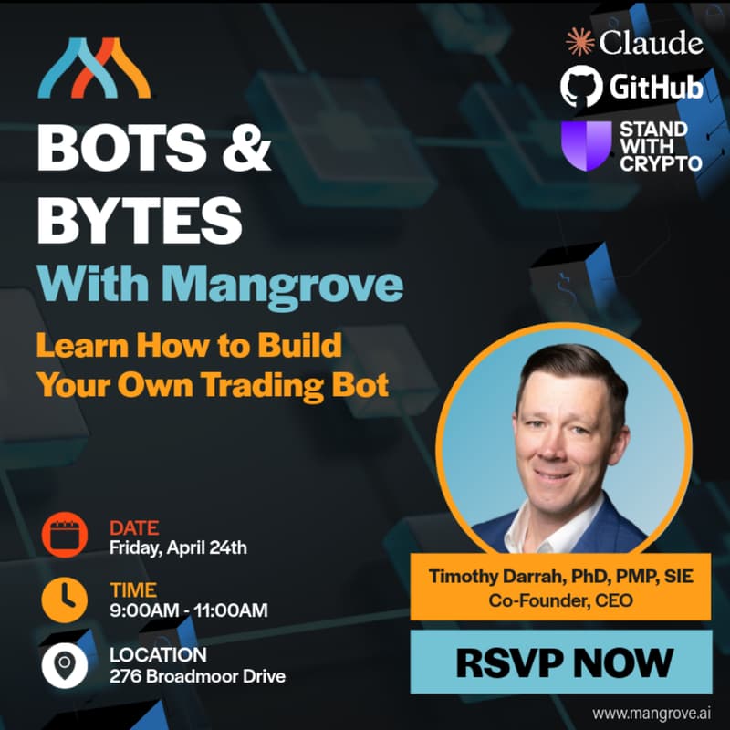 Cover Image for Bots & Bytes With Mangrove & Stand With Crypto: Learn to Build Your Own Trading Bot