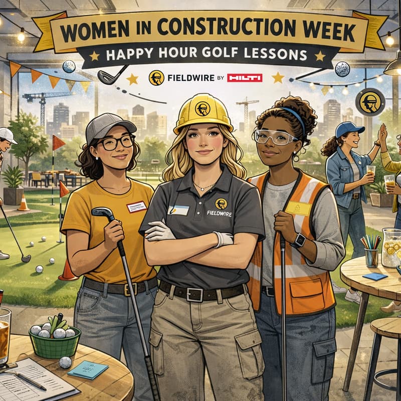 Cover Image for Women in Construction Week | Happy Hour Golfing at Fieldwire HQ