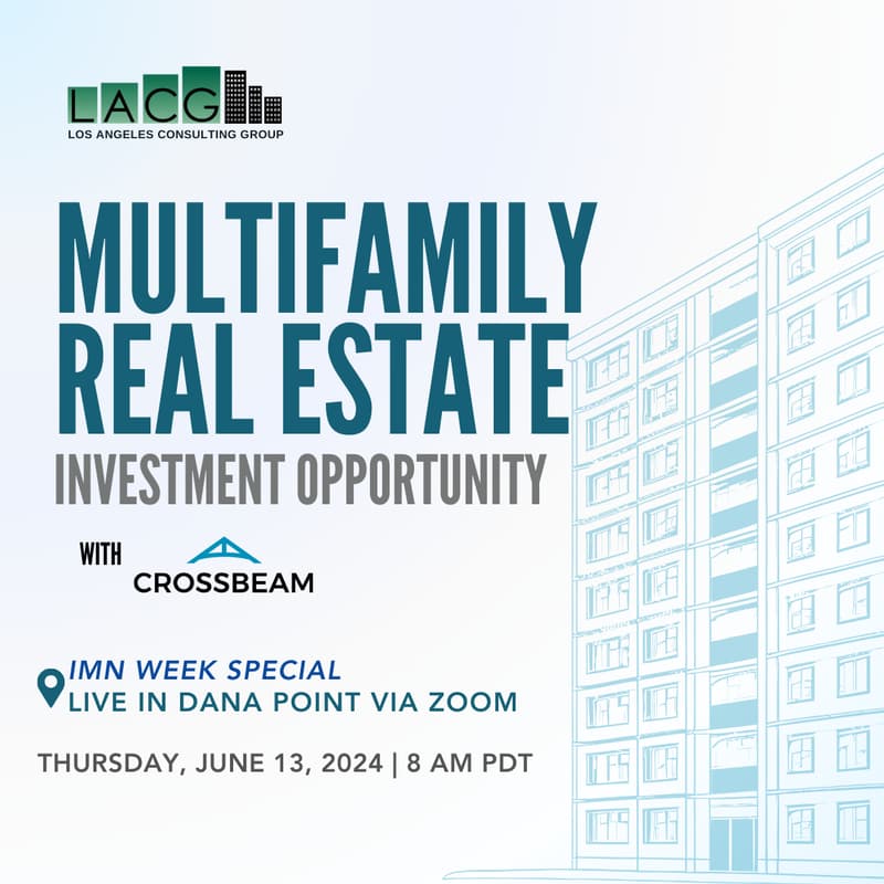 Cover Image for June 13 Webinar: Multifamily Real Estate Investment Opportunity