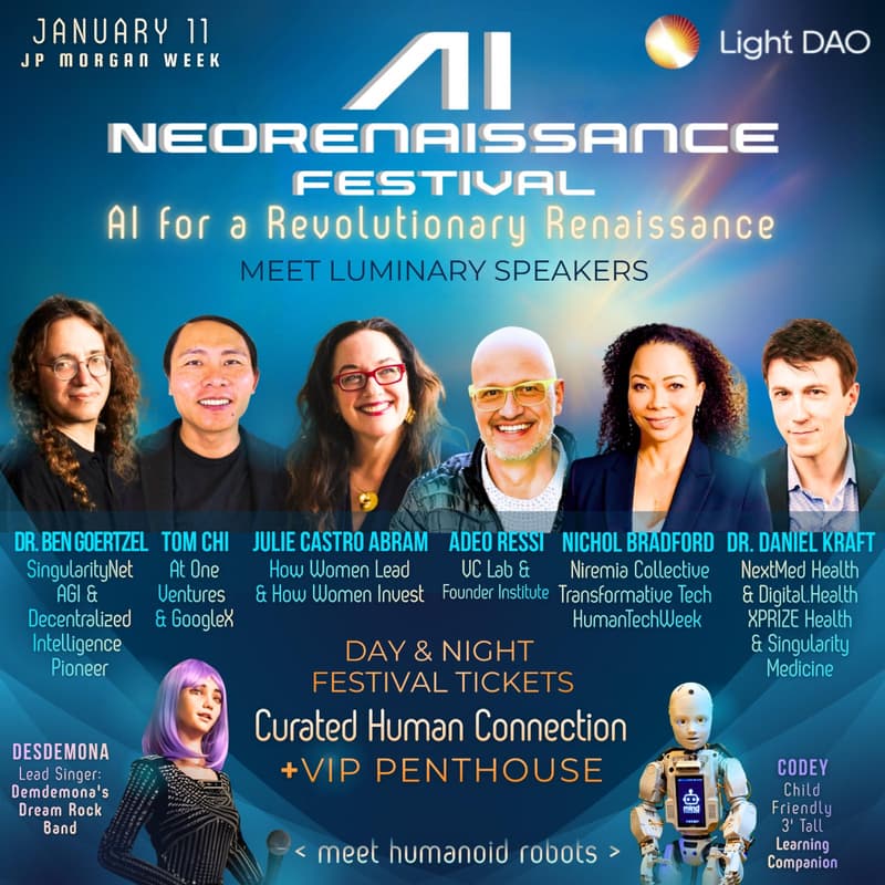 Cover Image for AI NeoRenaissance Festival - Uniting Global Leaders, Innovators & Investors to Build a Future that Serves Life