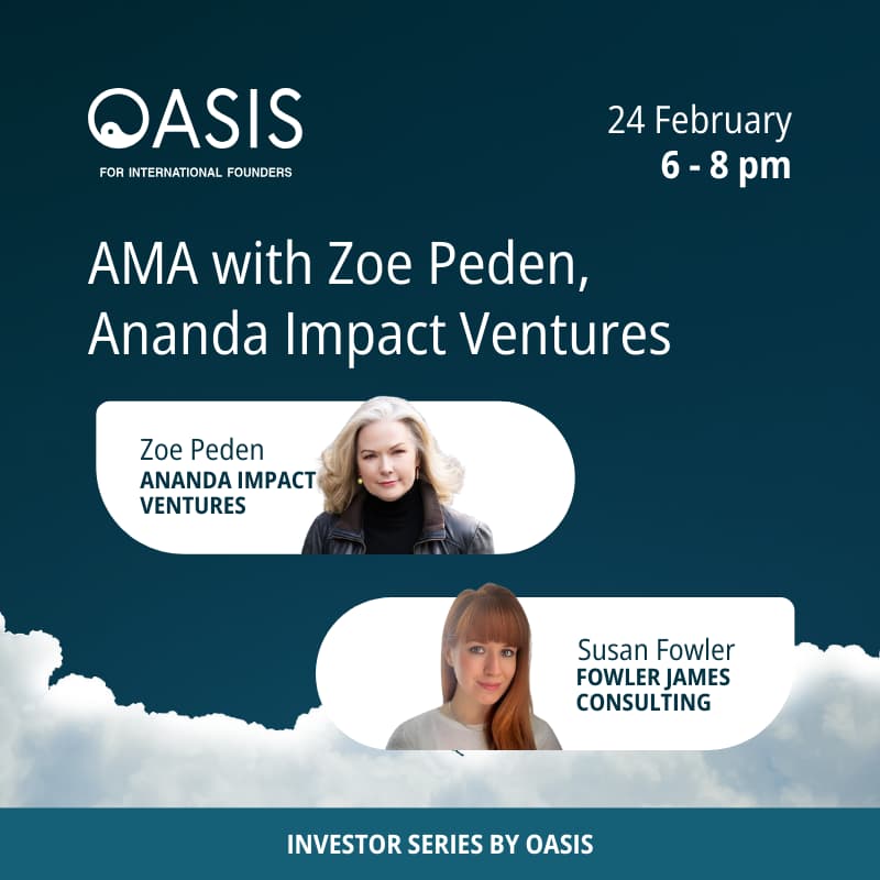 Cover Image for Oasis Investors Series: AMA with Zoe Peden (Ananda Impact Ventures)