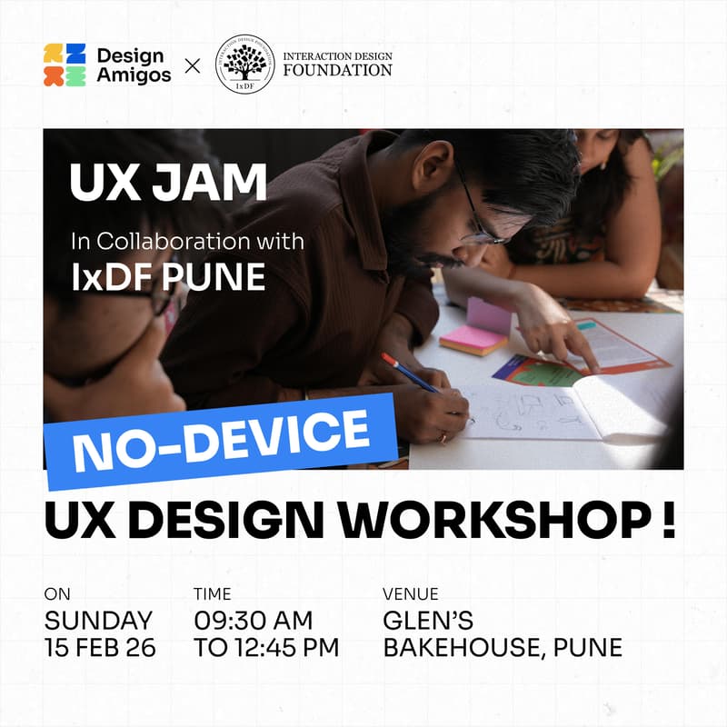 Cover Image for UX JAM - A No-Device Workshop with IxDF
