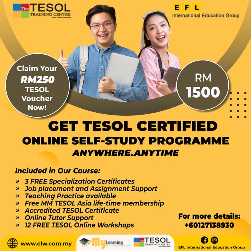 Cover Image for FREE TESOL Preview (Mon-Thurs)