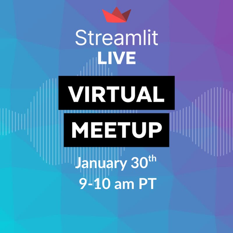 Cover Image for Streamlit Virtual Meetup