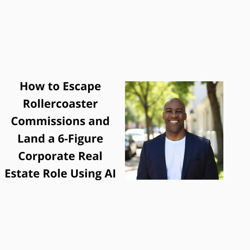 Cover Image for How to Escape Rollercoaster Commissions and Land a 6-Figure Corporate Real Estate Role Using AI