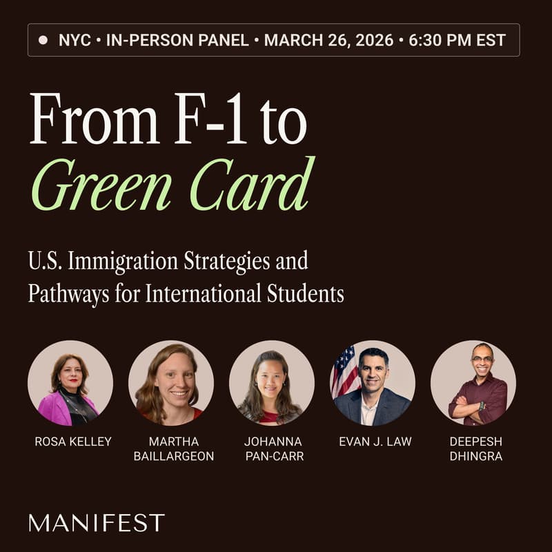 Cover Image for From F-1 to Green Card: U.S. Immigration Strategies and Pathways for International Students
