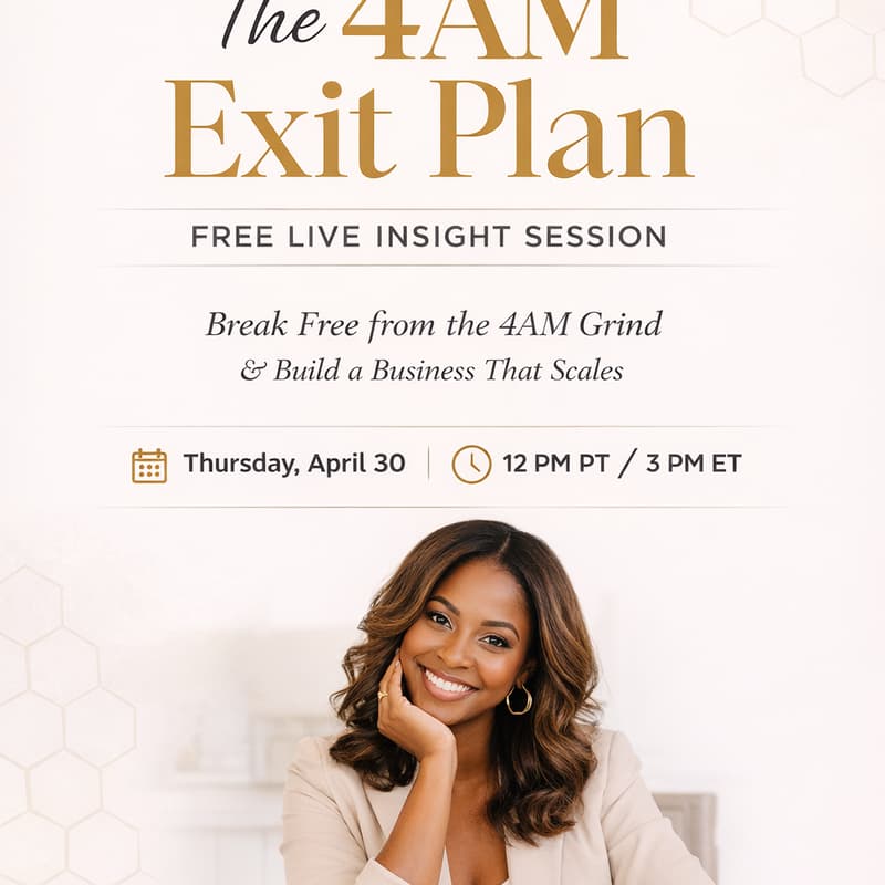 Cover Image for The 4am Exit Plan: Free Live Insight Session