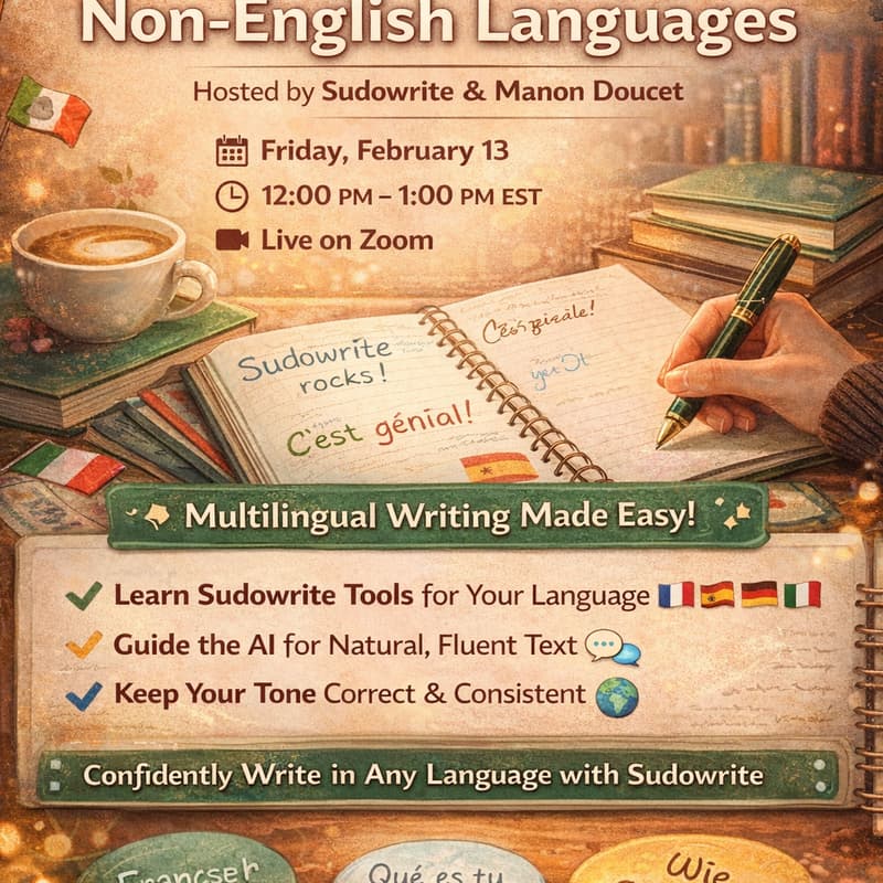 Cover Image for Quick Start: Sudowrite in Non-English Languages