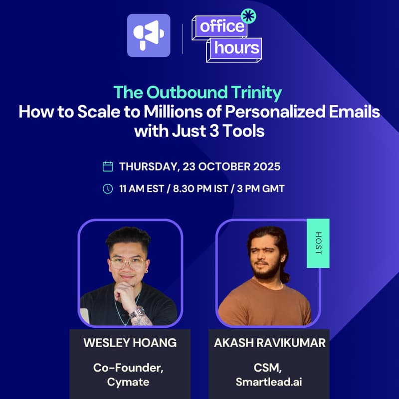 Cover Image for The Outbound Trinity: How to Scale to Millions of Personalized Emails with Just 3 Tools