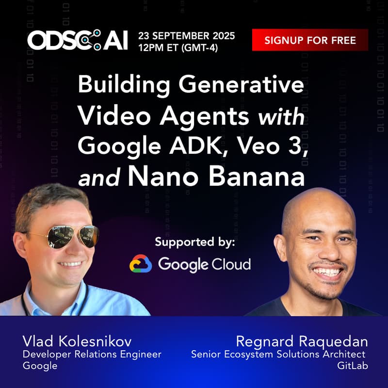 Cover Image for WEBINAR "Building Generative Video Agents with Google ADK, Veo 3, and Nano Banana"