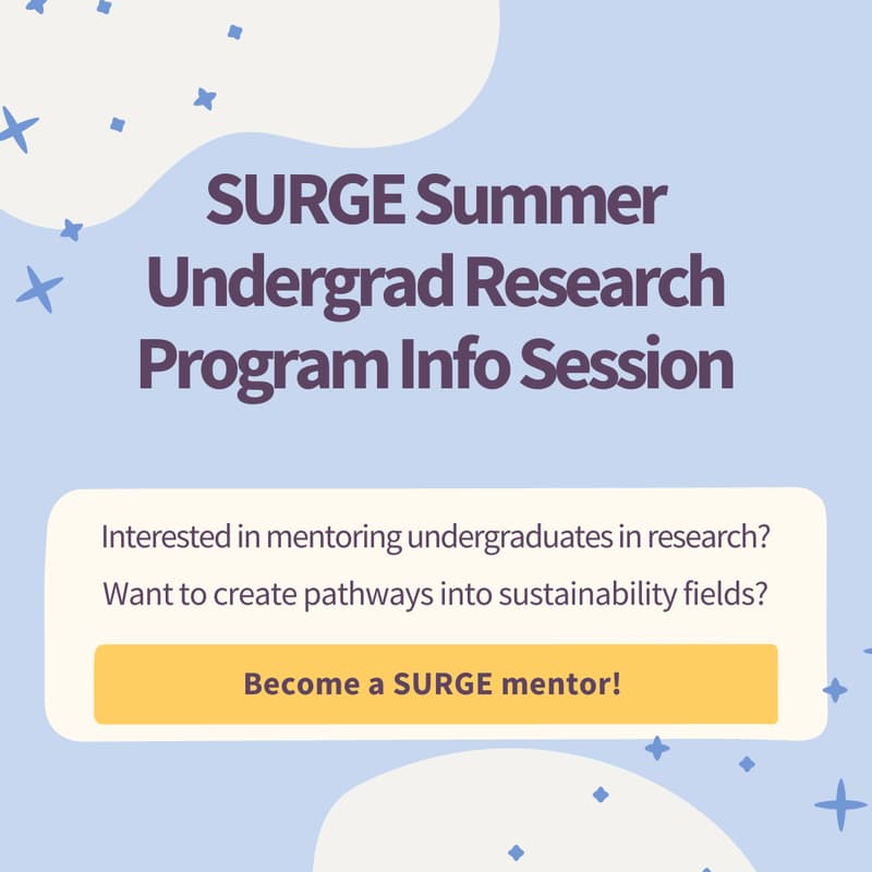 Cover Image for Become a SURGE mentor! Summer Research Info Session