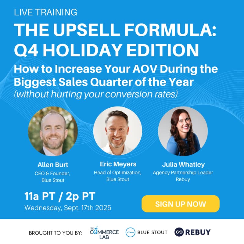 Cover Image for The Upsell Formula – Q4 Holiday Edition: How to Increase Your AOV During the Biggest Sales Quarter of the Year
