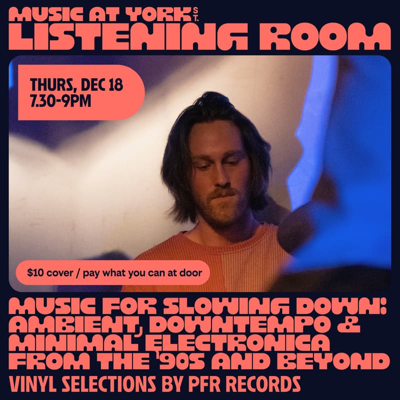 Cover Image for Listening Room: Music for Slowing Down — Ambient, Downtempo & Minimal Electronica from the ’90s and beyond by PFR Records