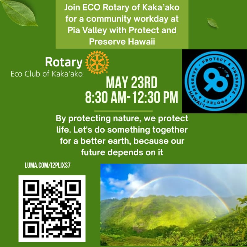 Cover Image for Group Therapy with Protect and Preserve Hawaii: A Community Workday with ECO Rotary