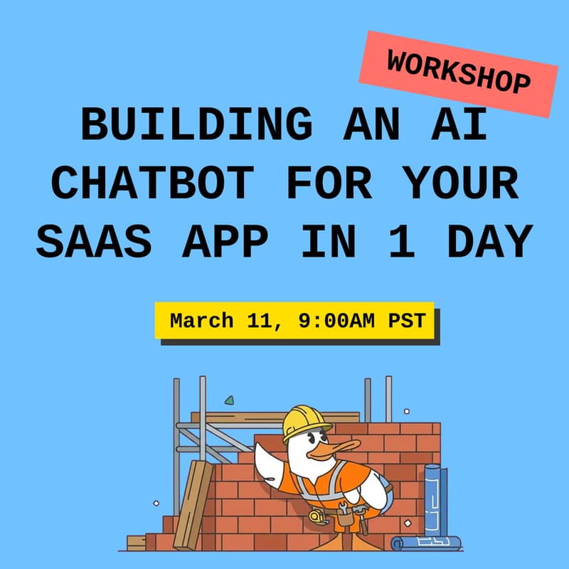 Cover Image for Building an AI Chatbot for your SaaS app in 1 day