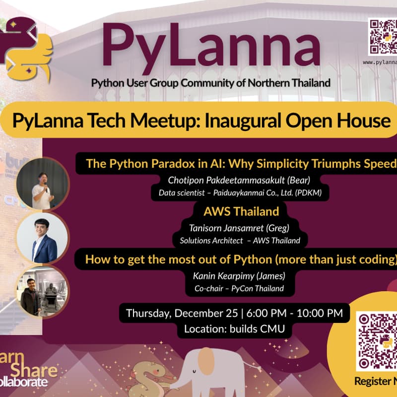 Cover Image for PyLanna Tech Meetup: Inaugural Open House