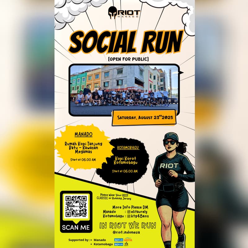 Cover Image for SOCIAL RUN RIOT MANADO 23/08/2025