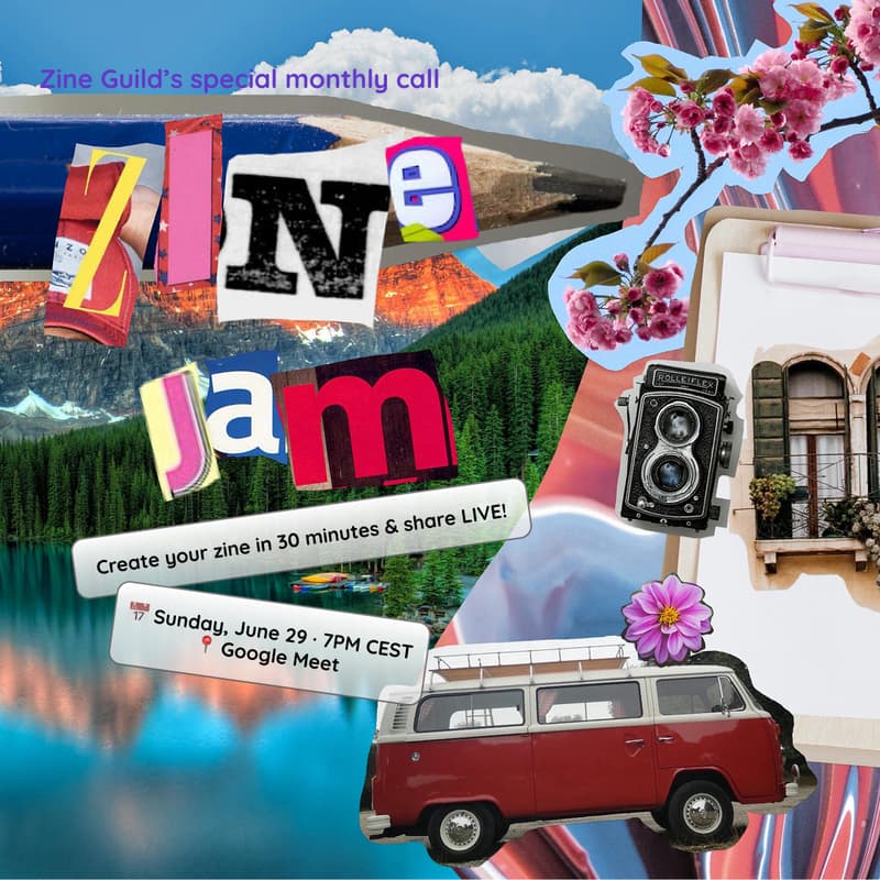 Cover Image for Zine Guild Monthly Meetup: LIVE Zine Jam!