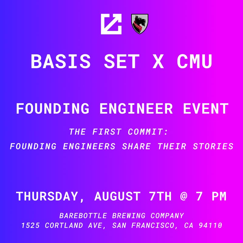 Cover Image for Basis Set x CMU Founding Engineer Event