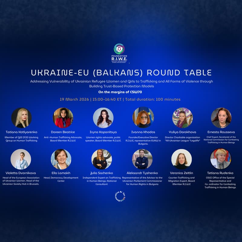 Cover Image for Ukraine–EU (Balkans) Round Table “Addressing Vulnerability of Ukrainian Refugee Women and Girls to Trafficking and All Forms of Violence thr