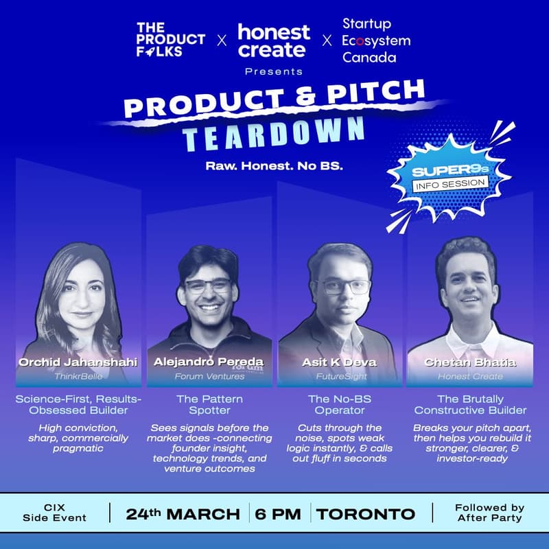 Cover Image for Product & Pitch Teardown: CIX Toronto Edition