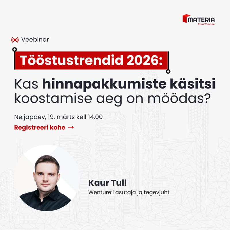Cover Image for Tööstustrendid 2026: Kas hinnapakkumiste käsitsi koostamise aeg on möödas?