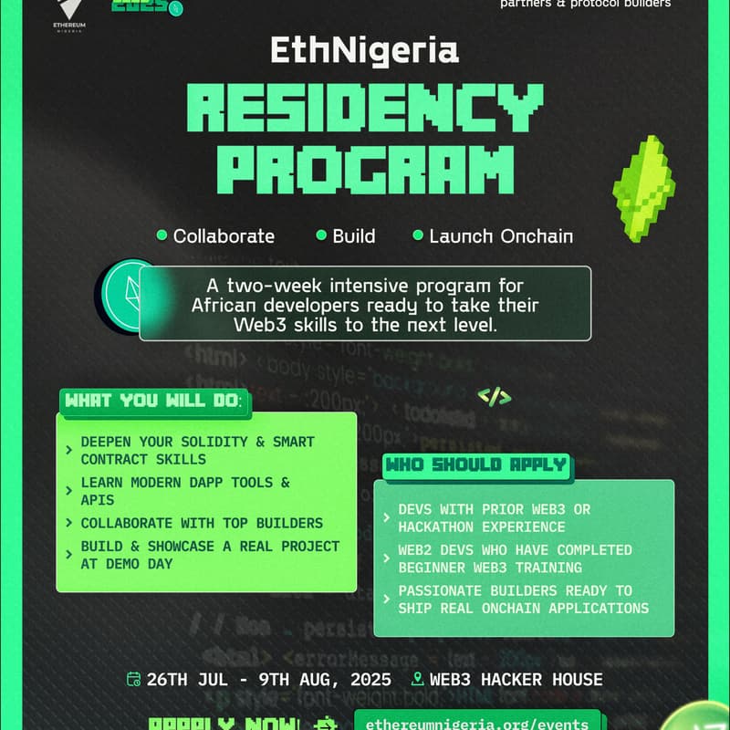 Cover Image for ETHNigeria Residency Program 2025