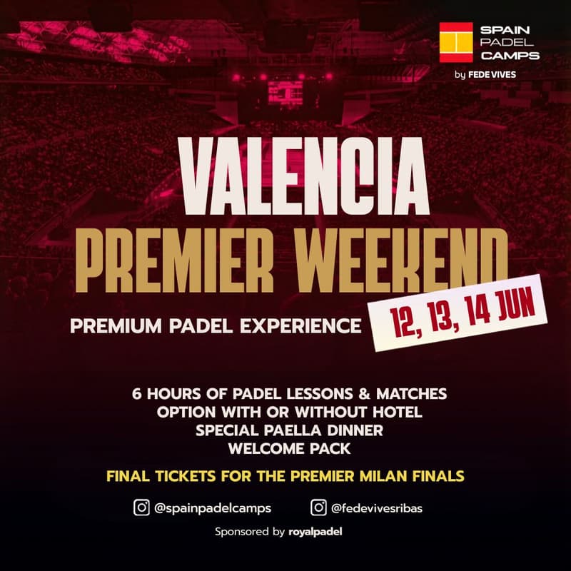 Cover Image for VALENCIA, JUNE 12 to 14, PREMIER WEEKEND CAMP from 375€ with FEDE VIVES