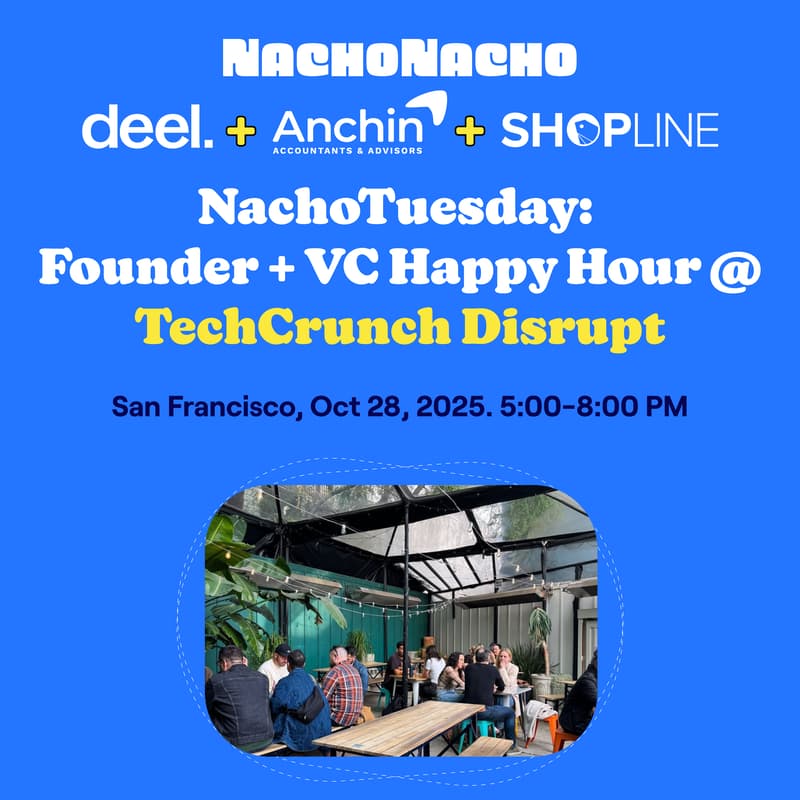 Cover Image for SaaS/AI Founder + Investor Happy Hour @ #TCDisrupt