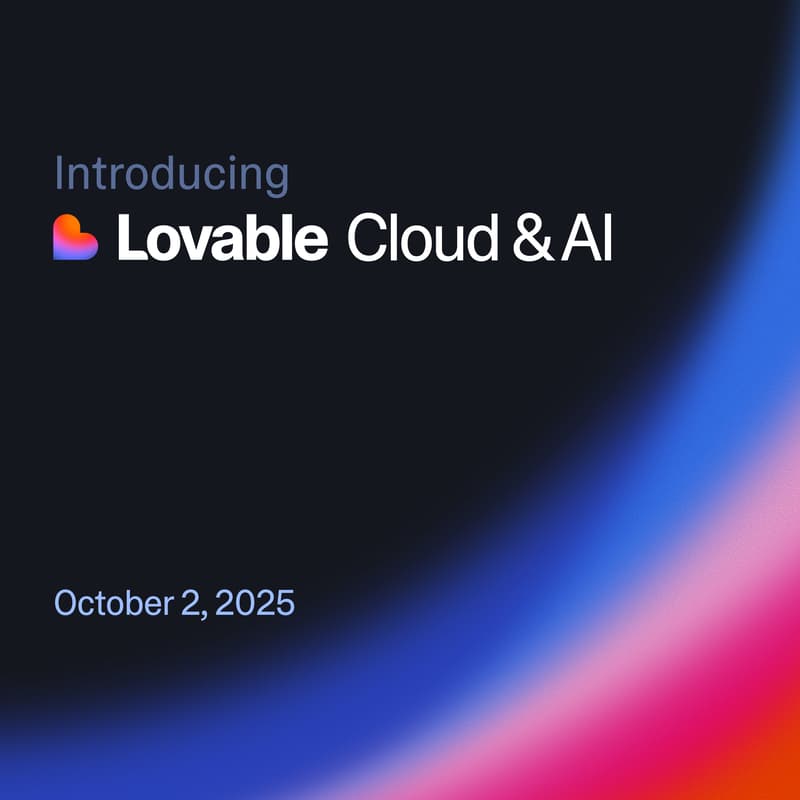 Cover Image for Lovable Livestream - Introducing Lovable Cloud + AI