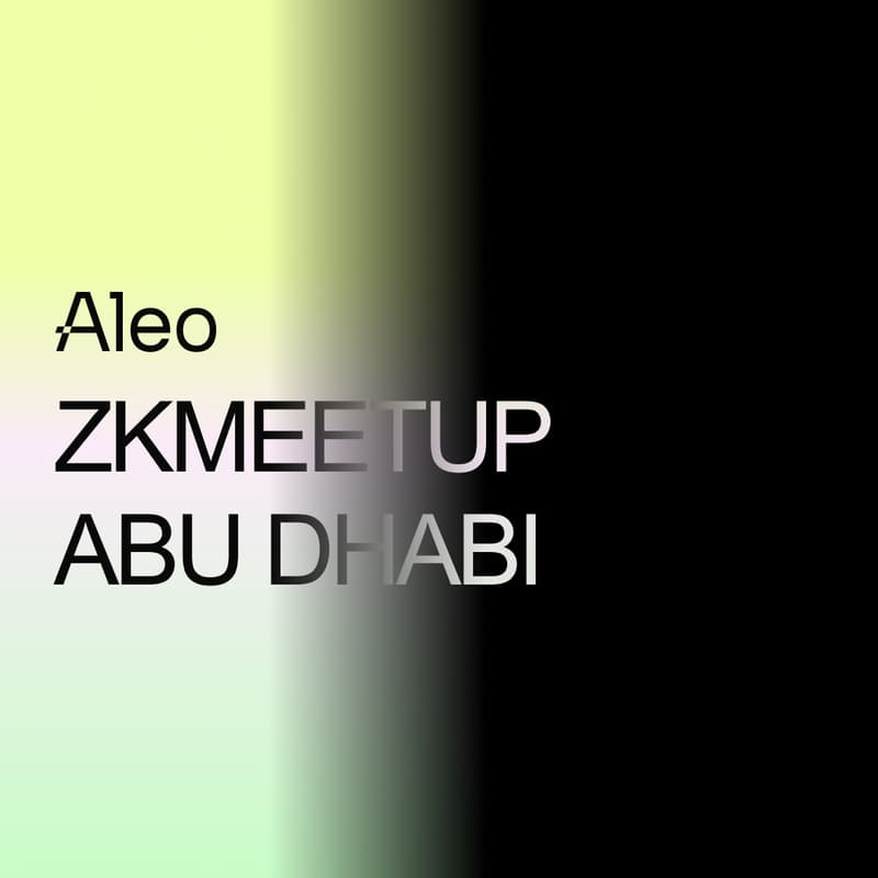 Cover Image for Aleo Abu Dhabi zkMeetup
