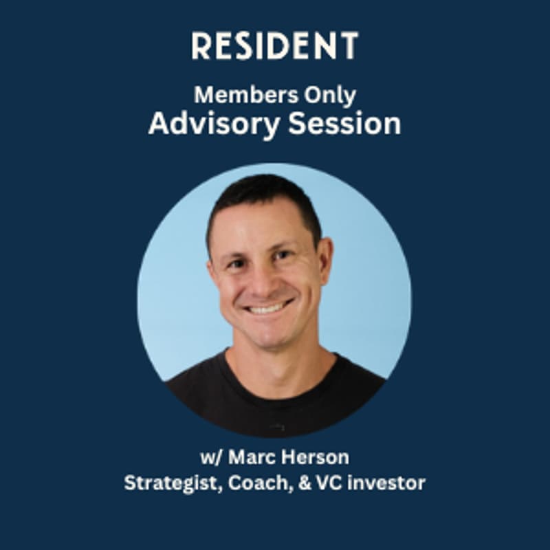 Cover Image for Founder Advisory Sessions with Marc Herson