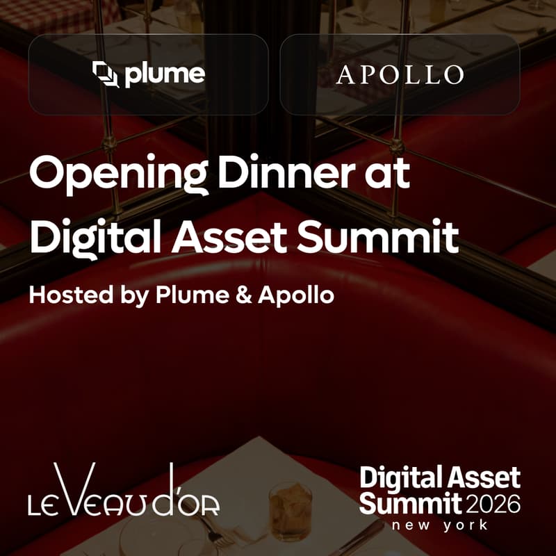 Cover Image for Opening Dinner at Digital Asset Summit Hosted by Plume & Apollo