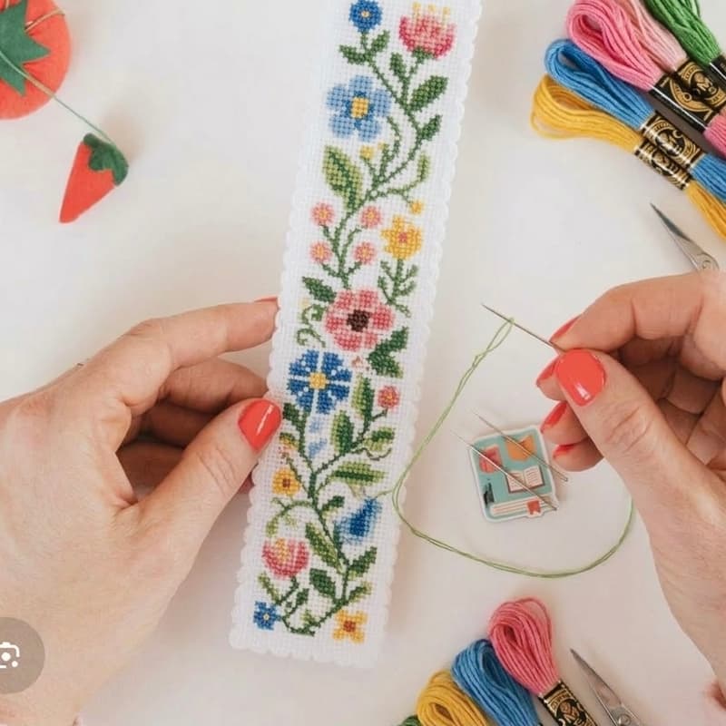 Cover Image for Charkha & Loom-Make your own bookmark (cross-stitch) workshop