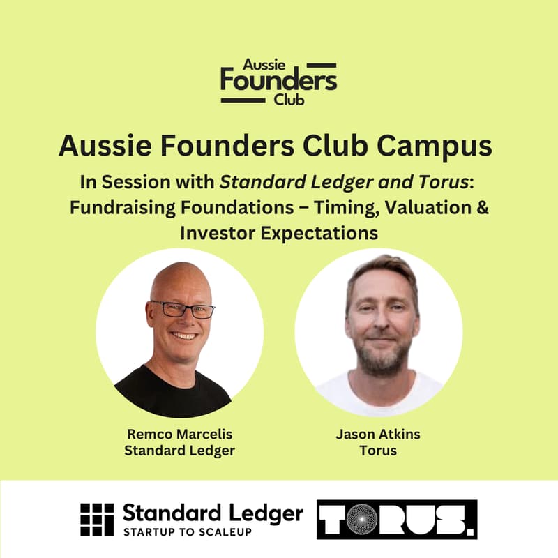 Cover Image for AFC Presents In Session with Standard Ledger & Torus: Fundraising Foundations – Timing, Valuation & Investor Expectations