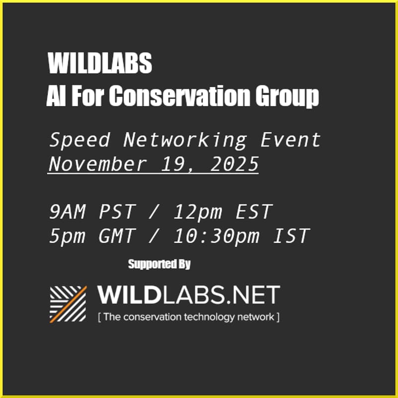 Cover Image for WILDLABS AI For Conservation — Speed Networking Event