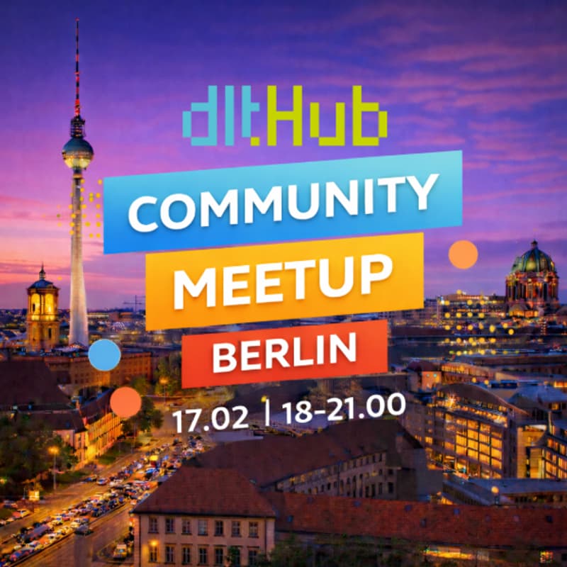 Cover Image for dltHub Community Meetup in Berlin