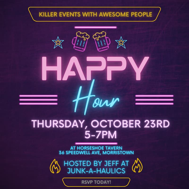 Cover Image for Happy Hour in Morristown (Hosted by Jeff at Junk-A-Haulics)