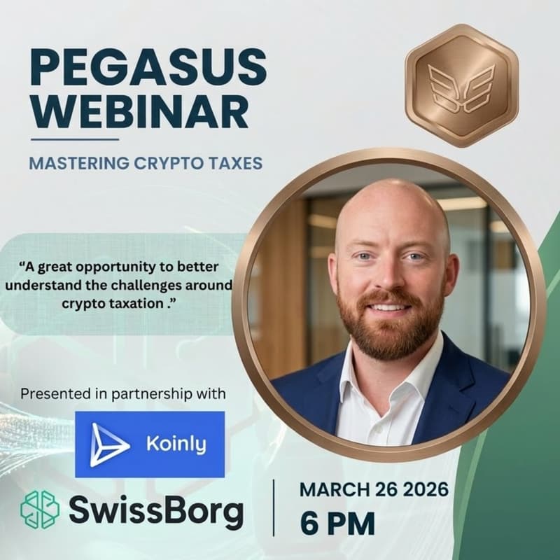Cover Image for Exclusive Pegasus Webinar : Mastering Crypto Taxes