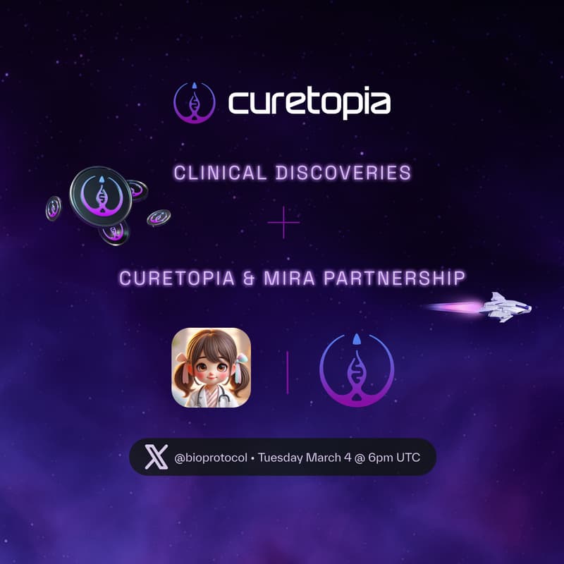 Cover Image for Unveiling Curetopia Clinical Discoveries, MIRA Partnership & $CURES Auction