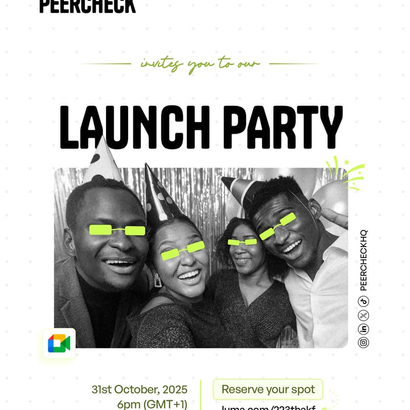 Cover Image for Peercheck Virtual Launch Party