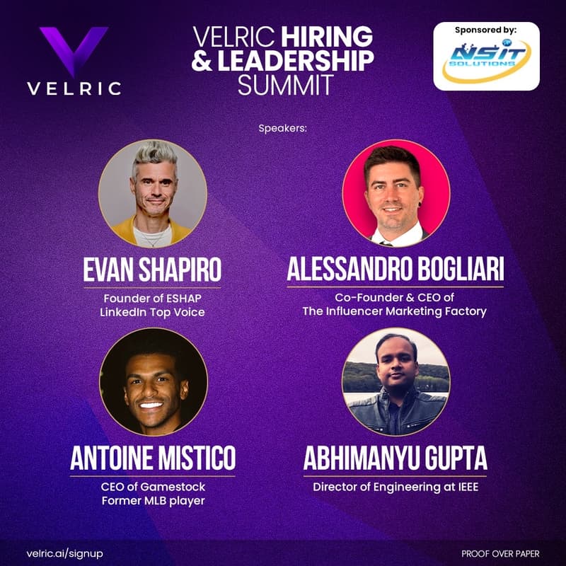 Cover Image for Velric Hiring & Leadership Summit – April Edition