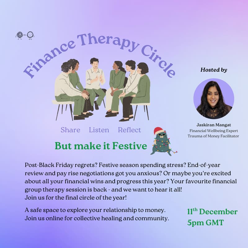 Cover Image for Finance Therapy Circle But Make It Festive