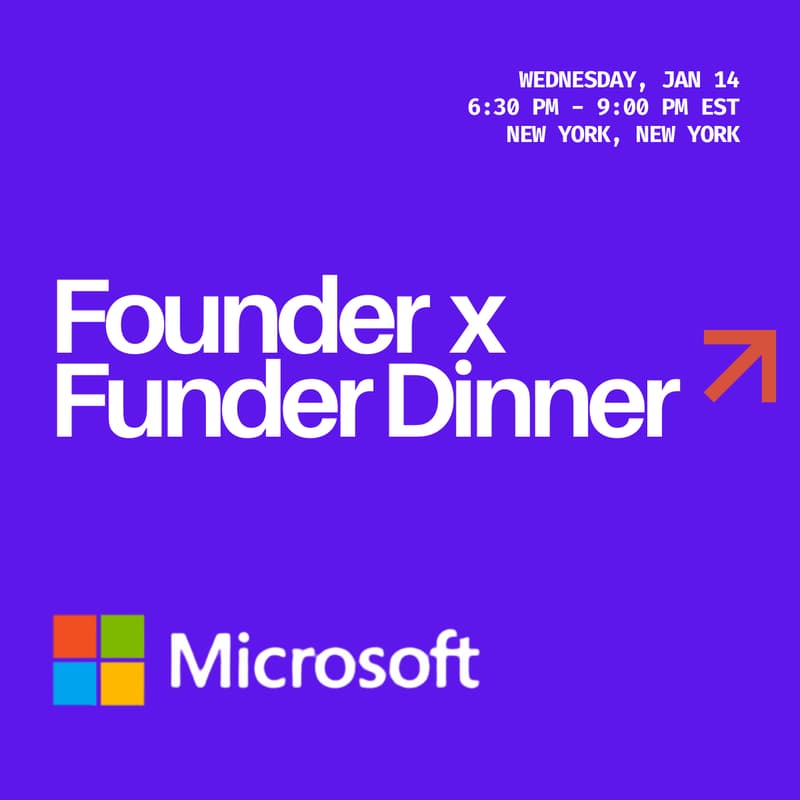 Cover Image for Microsoft for Startups Founder X Funder Dinner