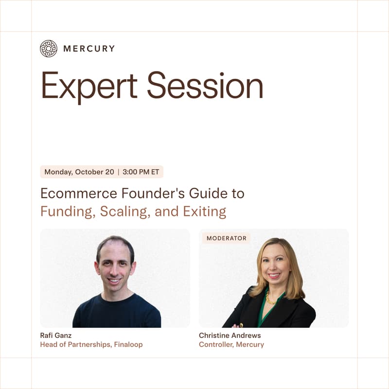 Cover Image for Expert Session: Ecommerce Founder's Guide to Funding, Scaling, and Exiting with Finaloop