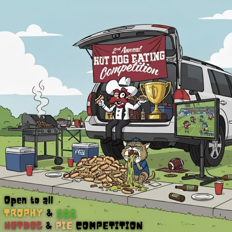 Cover Image for Tailgate and Hotdog Eating Competition