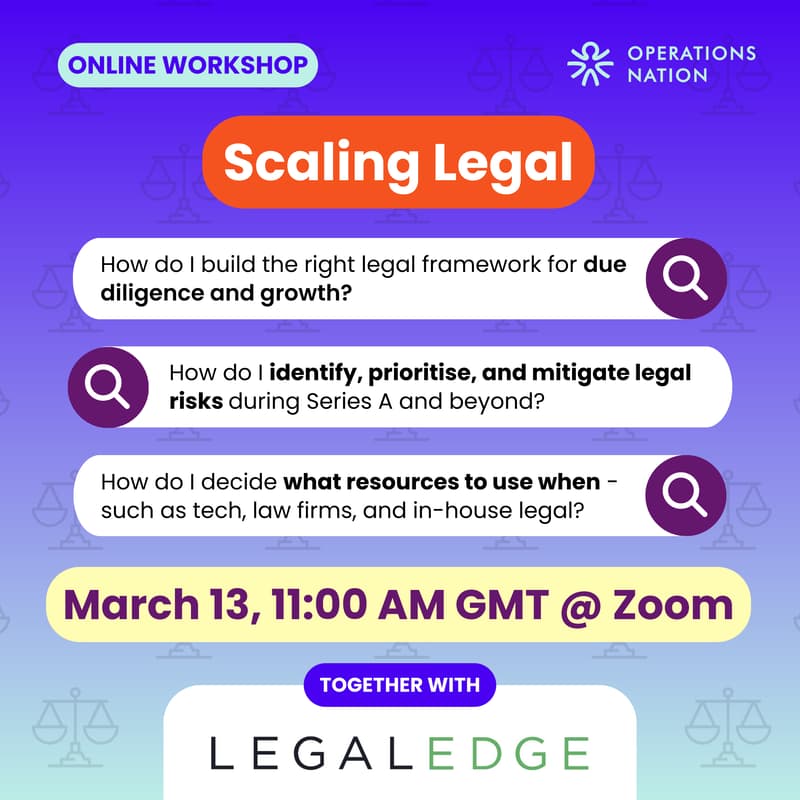 Cover Image for Scaling legal: avoid costly pitfalls & build for growth