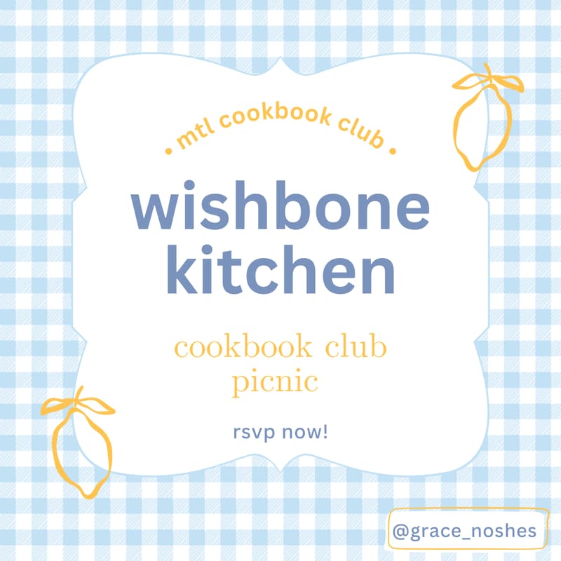 Cover Image for Wishbone Kitchen: Cookbook Club Picnic 🧺
