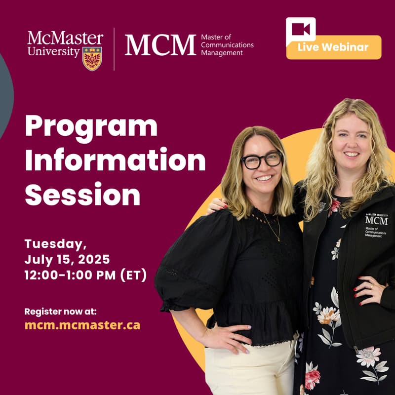 Cover Image for McMaster University MCM Program Information Session