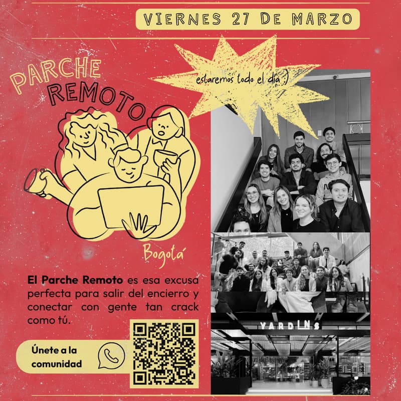 Cover Image for Parche Remoto Bogotá Viernes 27 de marzo